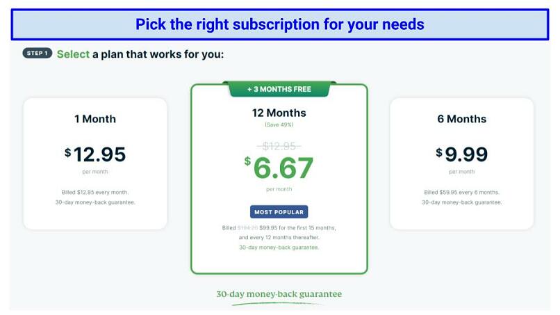 The best-value plan has all the same features as the more expensive ones